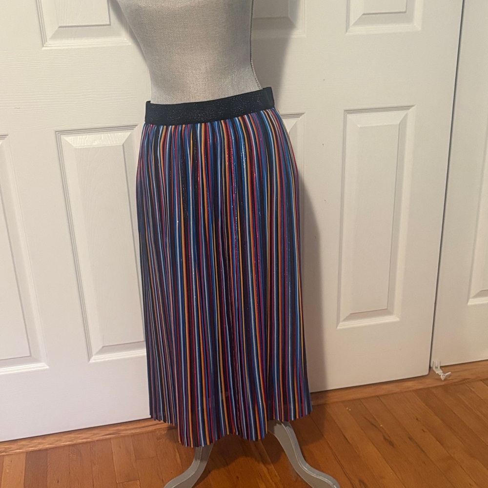 INC International Concepts Vibrant Striped Midi Skirt